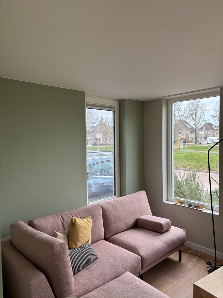 Woonkamer lichtgroen
